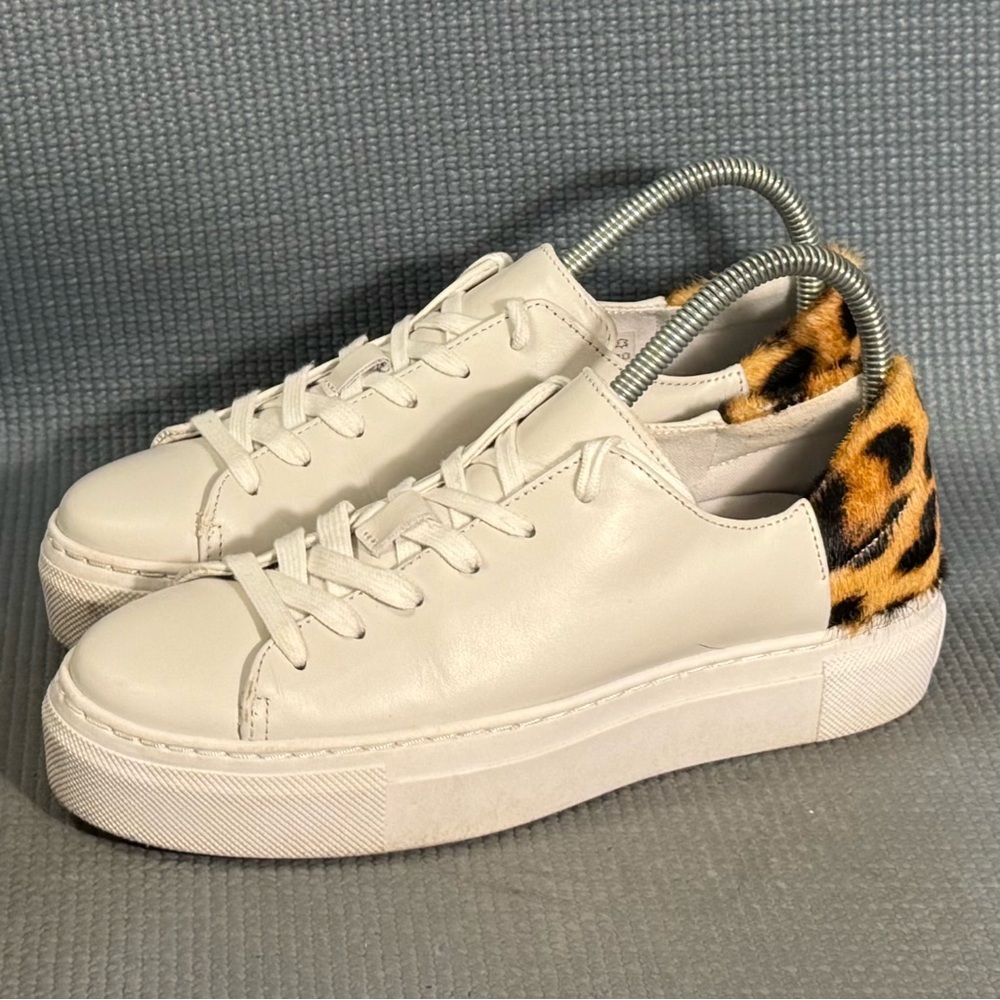 ABLE Women’s Emmy Fashion‎ Sneakers White Leopard Print Size 8